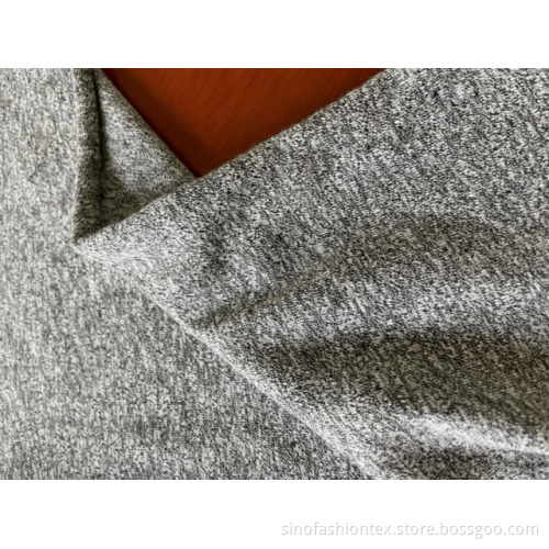 polyester cotton twisted yarn black and white grey jersey fabric